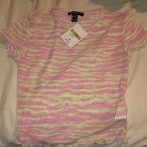 Mesh Zebra Print Shirt